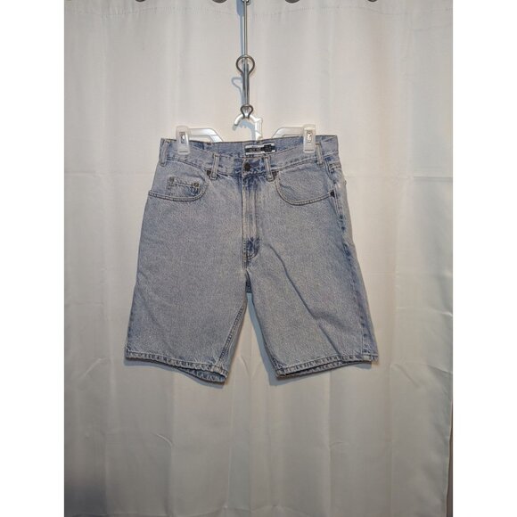 Men's Easy Fit Best Basics Gap Denim Size 33 Distressed Light Wash Dad Short Y2K - Picture 1 of 16